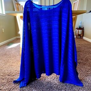 Coldwater Creek sweater poncho size XL/1X Blue